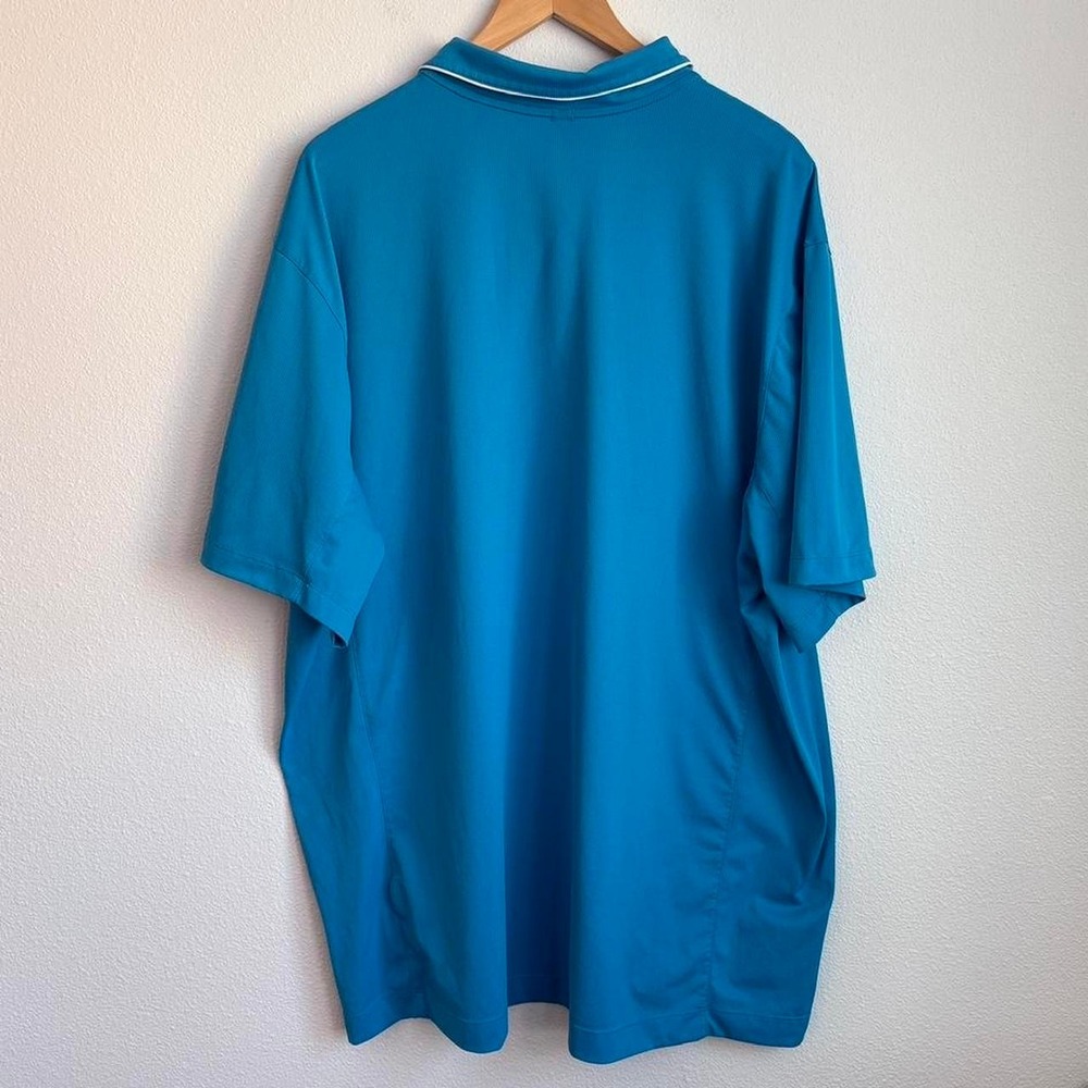Nike Golf Mens Dri-FIT Blue Short Sleeve Polo Shirt Standard Fit XXL 2XL - Picture 2 of 4